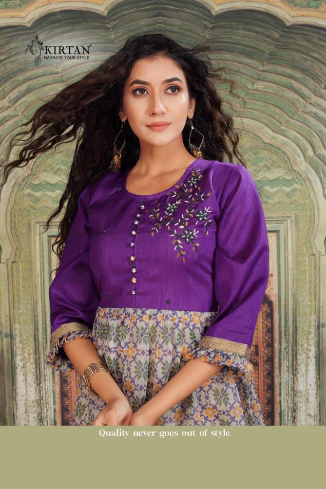 Kirtan Kavyanjali Fancy Ethnic Wear Designer Anarkali Kurti Collection